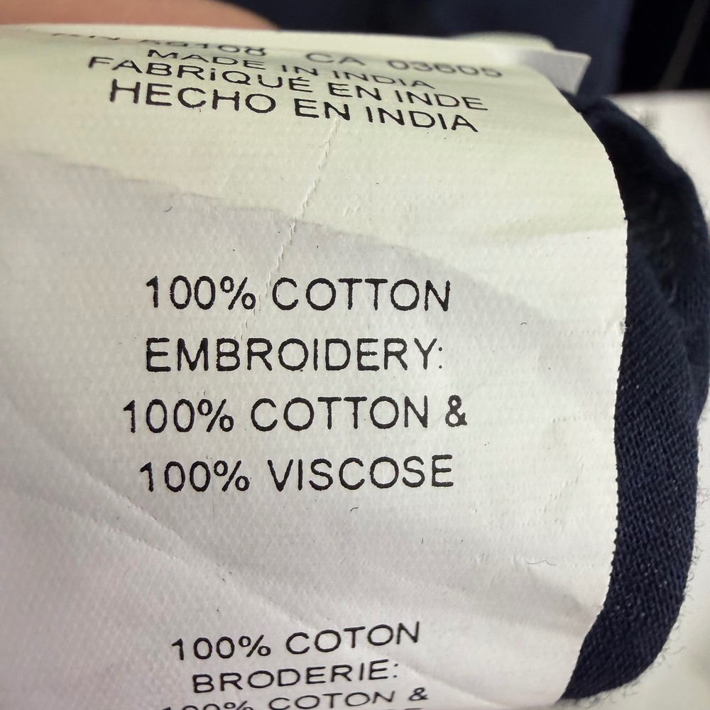 Karen Kane‎ Embroidered Tunic Top Navy Blue 0X NWT Luxury Boho Chic $158 - Picture 9 of 9